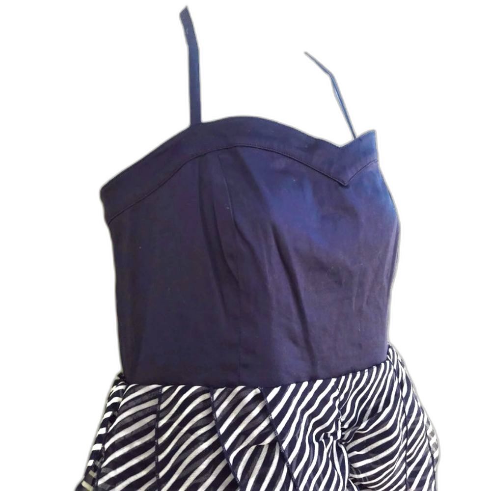 NEW Romeo Juliet Couture Dress Cocktail Ruffled Smocked Back Adj Straps  L - Picture 3 of 7